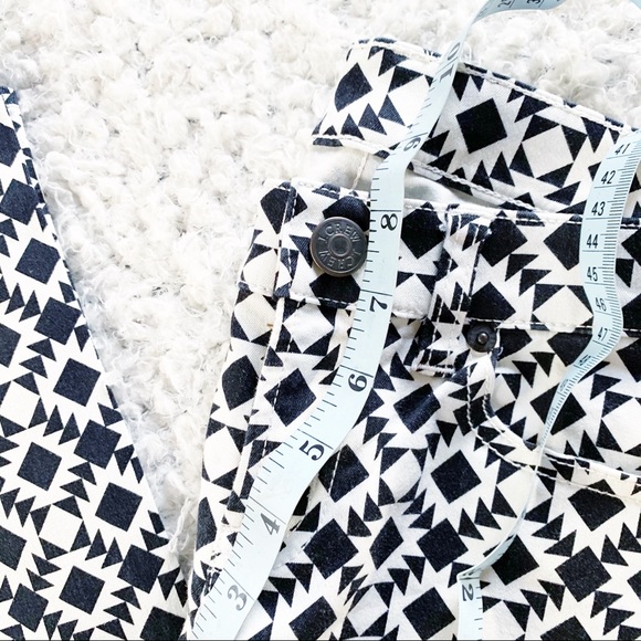 J. Crew Mid arise Toothpick Jean Black/White Print - Picture 5 of 11